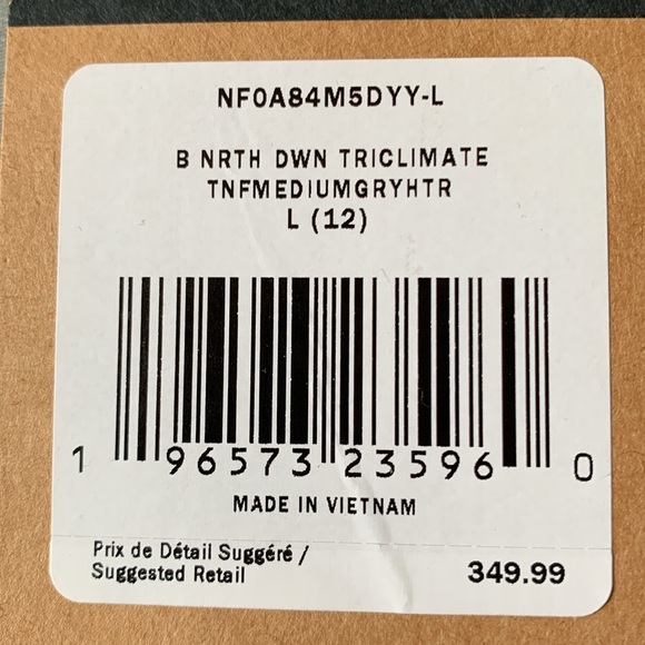 ☃️THE NORTH FACE North Down Triclimate Grey/Black 3 in 1 jacket, size L (12)☃️ - Picture 8 of 10